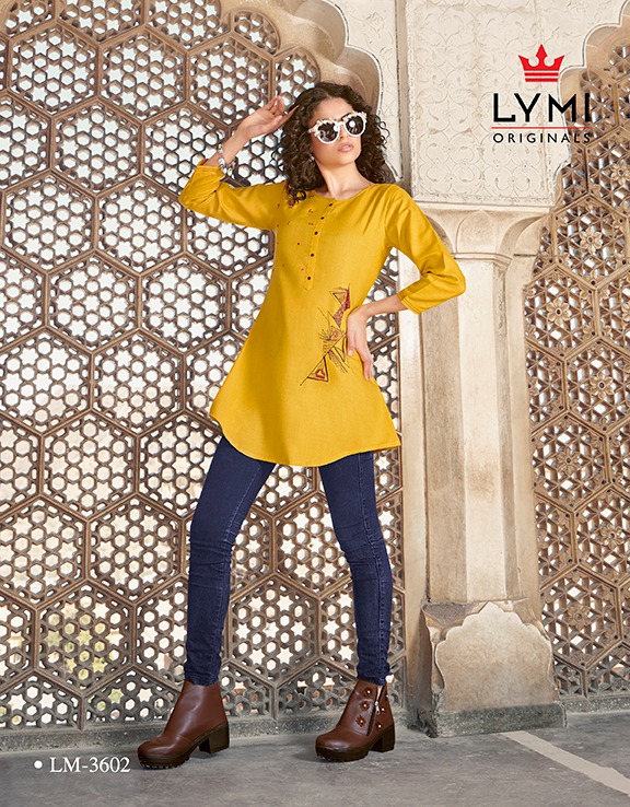 Lymi Launch Artwork Rayon Embroidery Work Short Tops Catalogs Seller At Lowest Rate