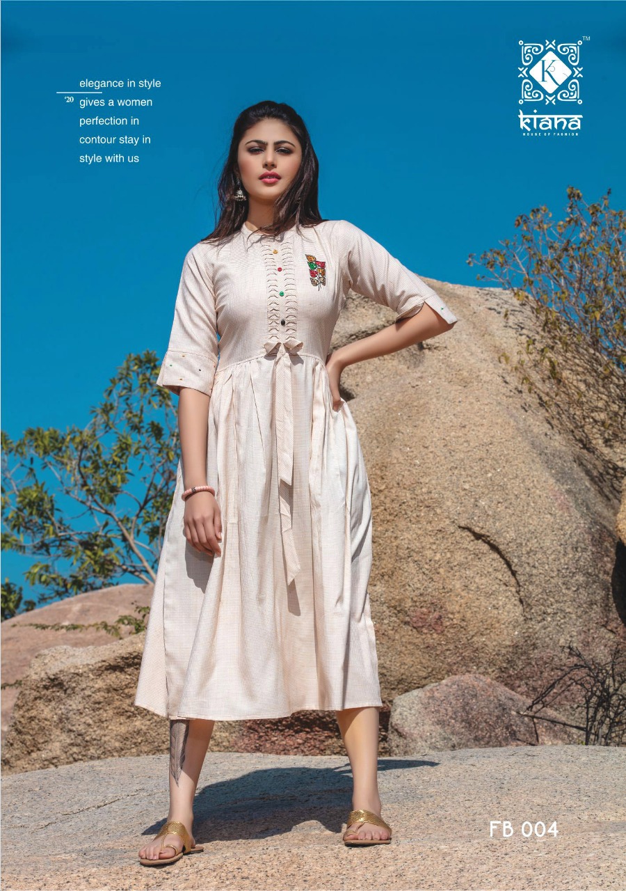 Free Bird By Kiana Rayon Stylish Branded Kurti At Best Rate In India