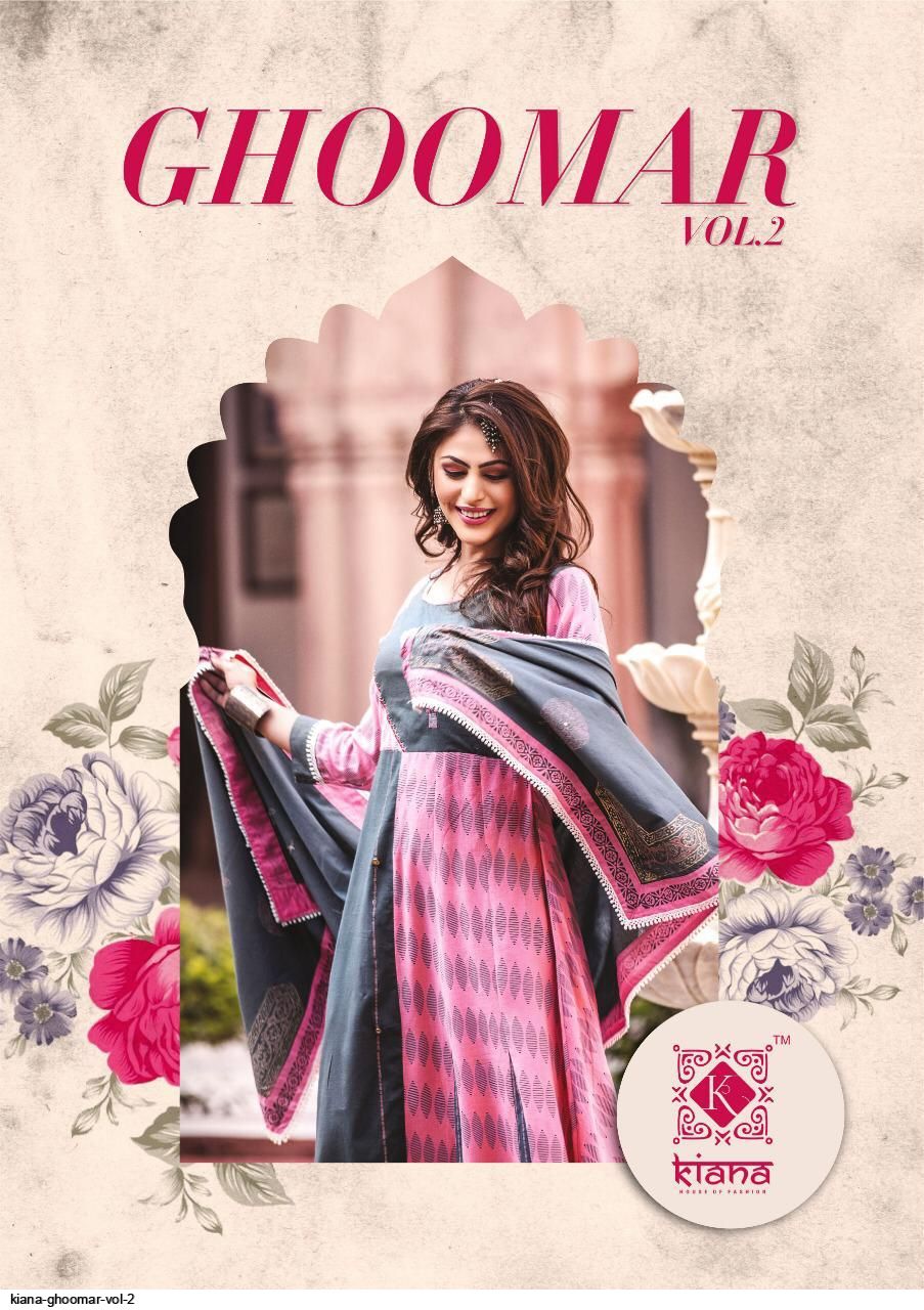 Kiana Launching Ghoomar Vol 2 Long Kurti With Dupatta Festive Collection
