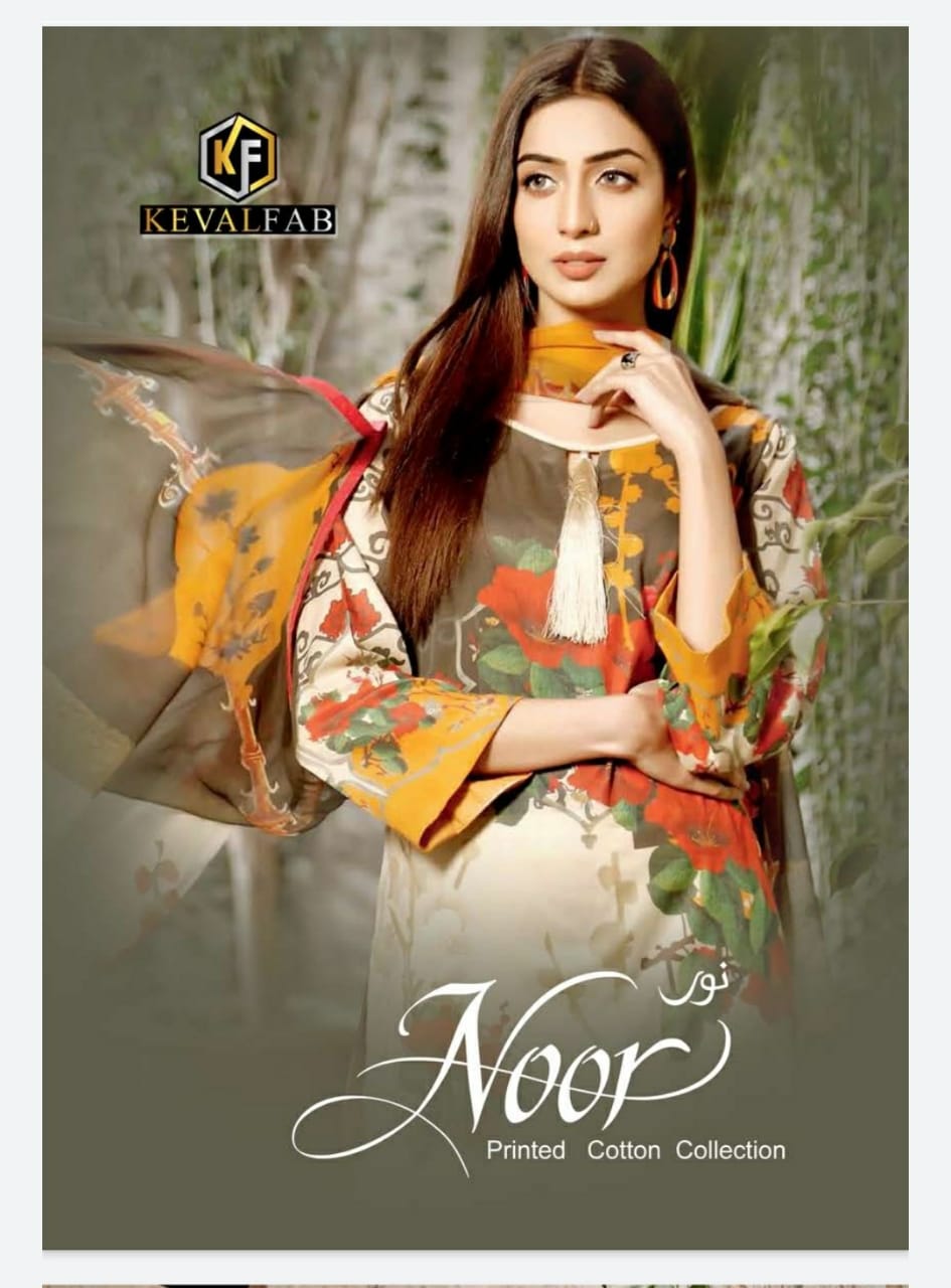 Keval Fab Noor Printed Cotton Pakistani Dress Material Collection At Wholesale Rate