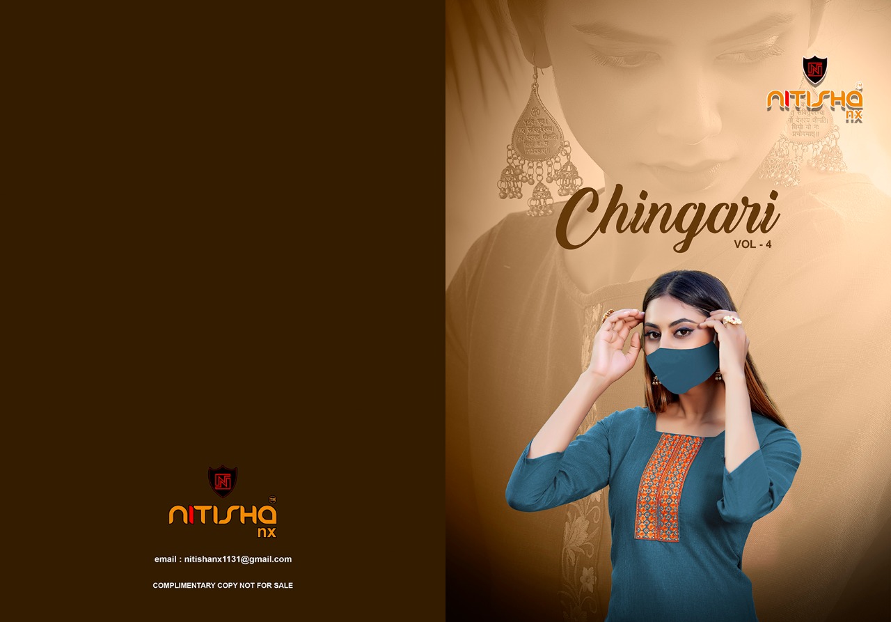 Nitisha Nx Present Chingari Vol-4 Kurti At Wholesale
