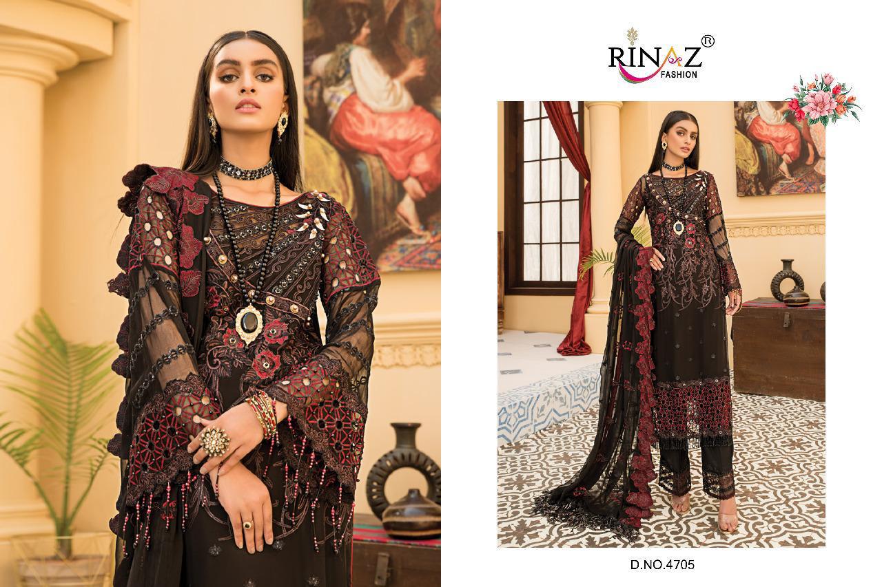 Rinaz Fashion Maryam’s Gold Vol 7 Fox Georgette With Heavy Embroidery Work Pakistani Suits