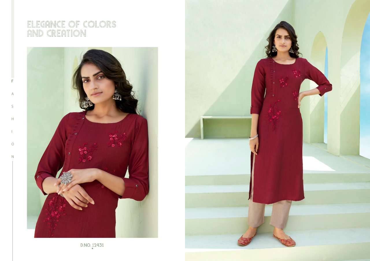 Designer Kurtis With Heavy Look And Beautiful Embroidered Designer Party Wear