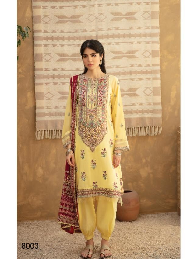 Pakistani Style Suits Pure Cotton Fabric Self Embroidery Work Traditional Look Designer Dress Material