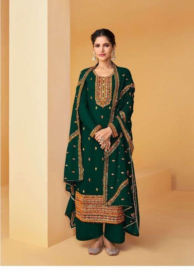 Gulkayra Palak Embroidery Salwar Suits In Wholesale Rate At Saidharanx