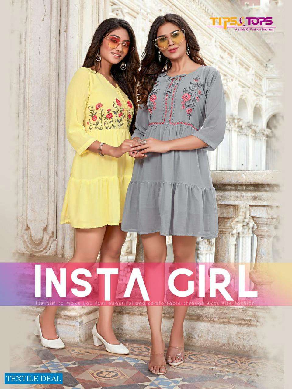 TIPS & TOPS INSTA GIRL SHORT TOPS FOR GIRLS WHOLESALE RATE IN SURAT - SAIDHARANX