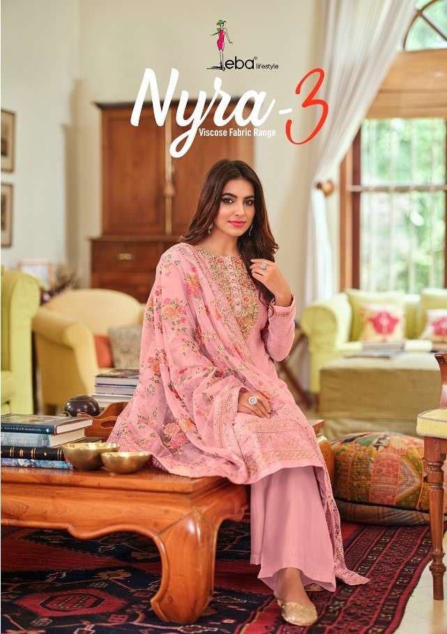 Eba Lifestyle Nyra Vol-3 pure Maheshwari viscose silk with heavy Embroidery Salwar Kameez Wholesale Rate In Surat - SaiDharaNx