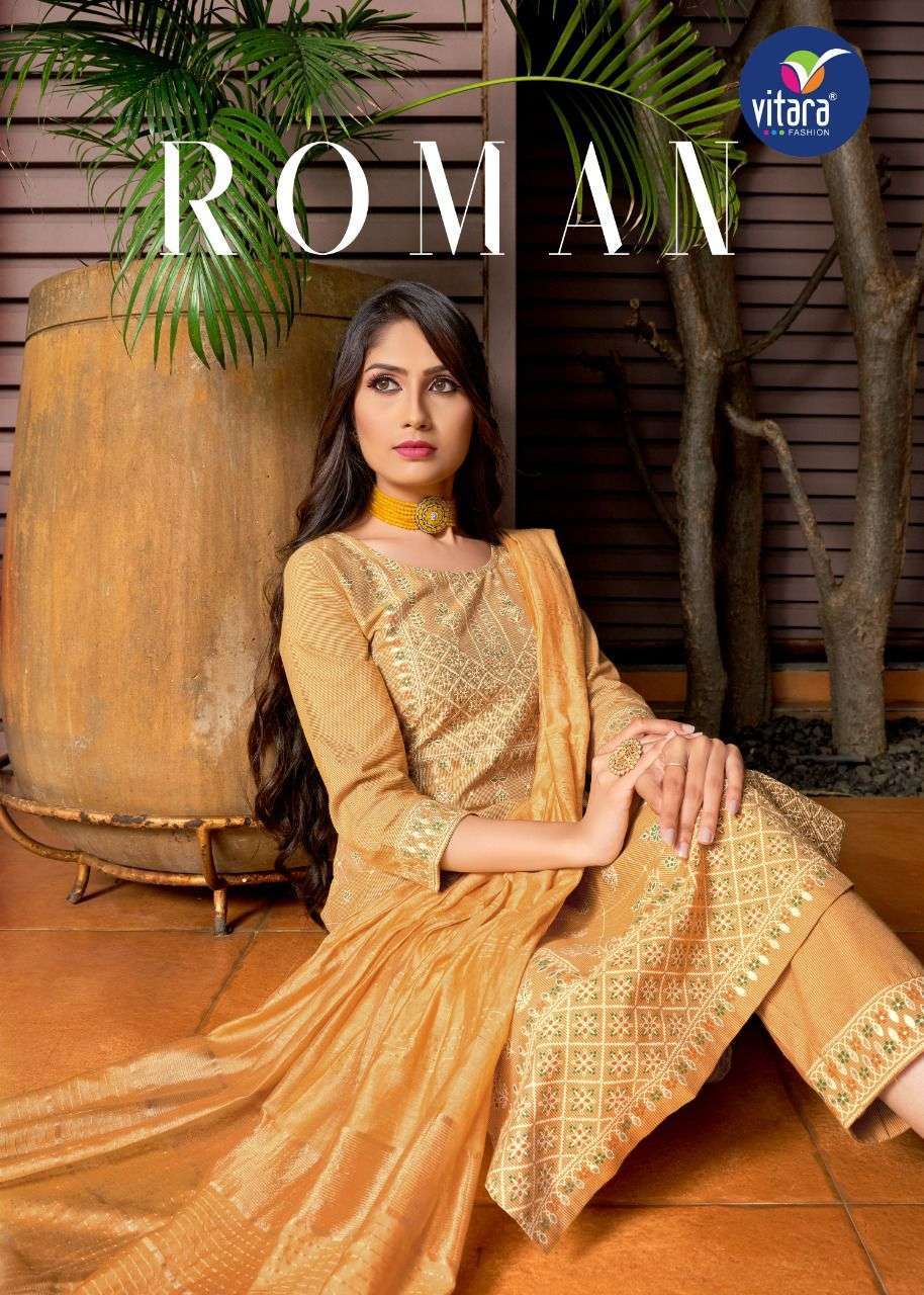 Vitara Roman Fancy Cotton Ladies Wear Readymade Designs Wholesale Rate In Surat - SaiDharanx 