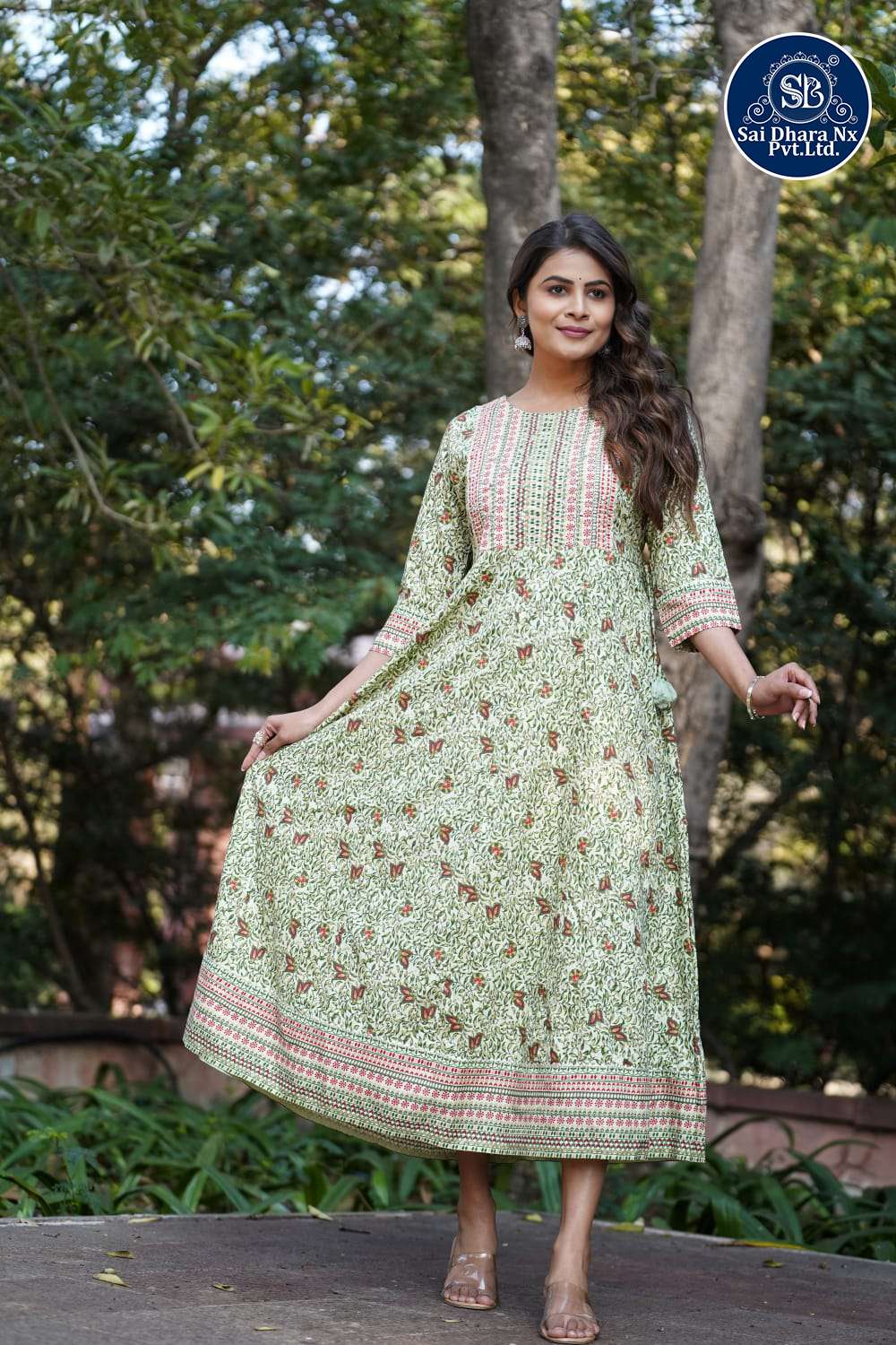 SAIDHARANX PRESENT LATEST ARRIVED REYON FABRIC BASED ANARKALI GOWN COLLECTION WHOLESALE SHOP IN SURAT - SaiDharaNx