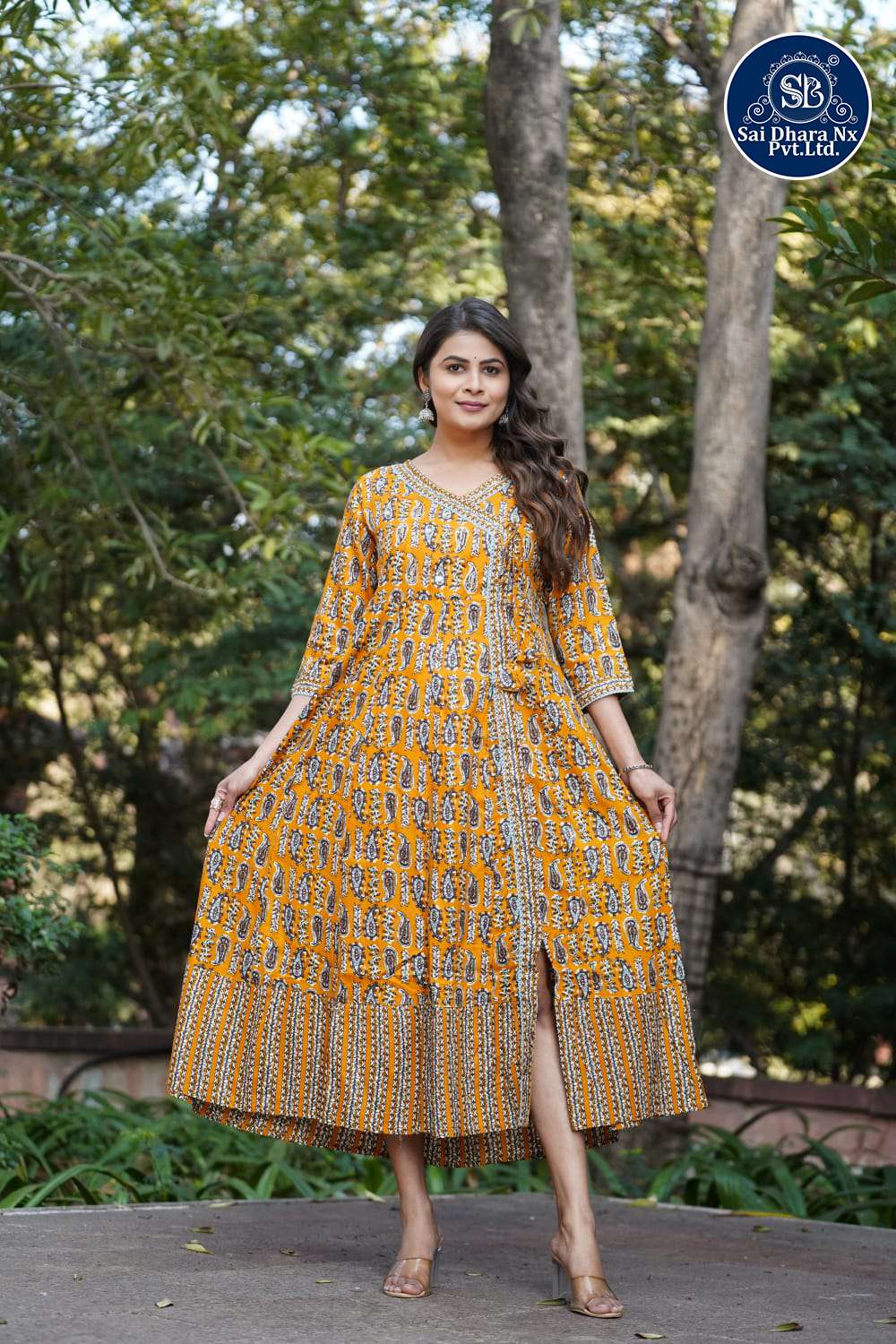 SAIDHARANX PRESENTS LATEST ARRIVED REYON FABRIC BASED ANARKALI GOWN COLLECTION WHOLESALE SHOP IN SURAT - SaiDharaNx