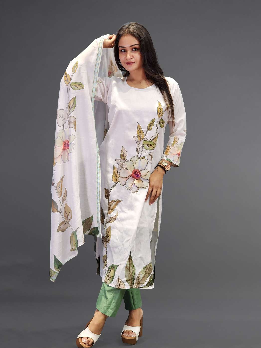 Saidharanx Cotton Printed Kurti Pant With Dupatta Wholesale Collection