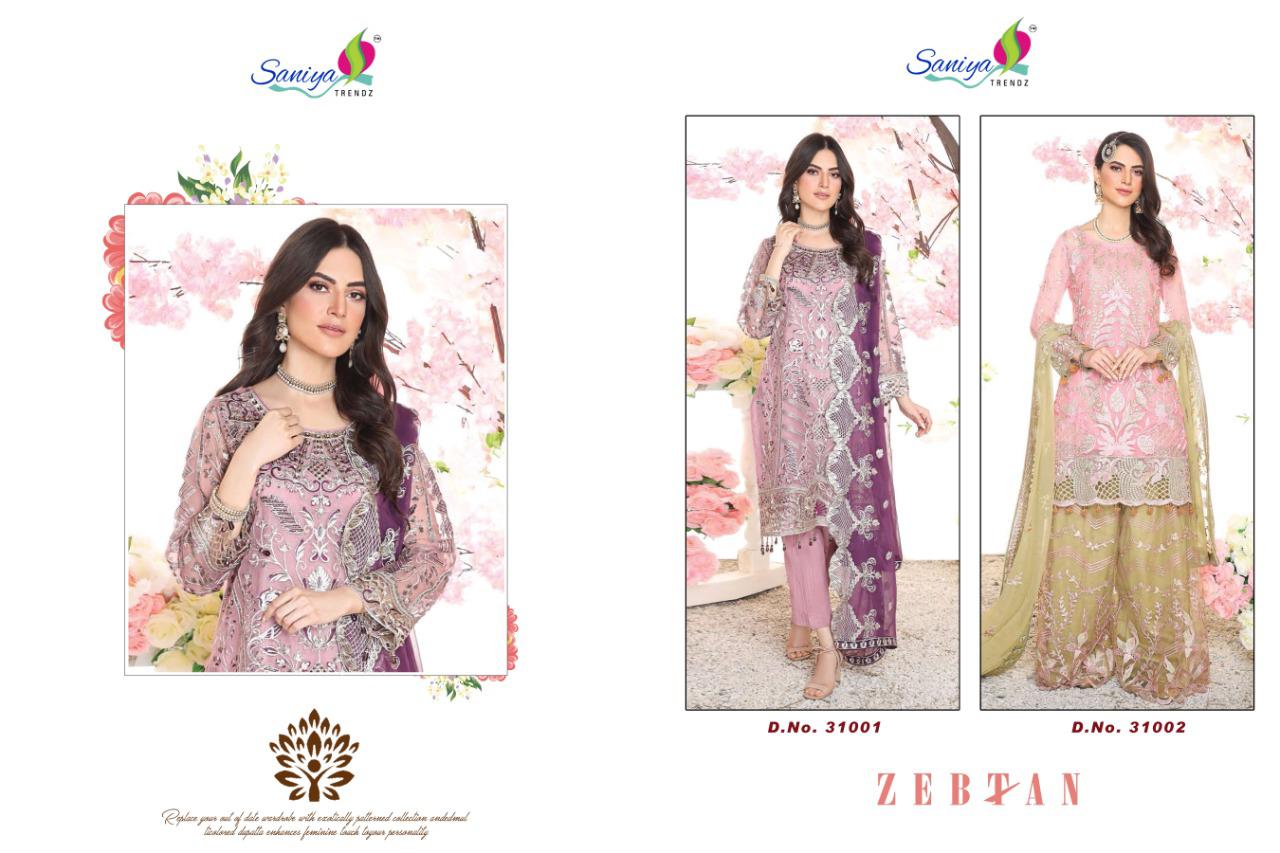 Saniya Zebtan Heavy Faux Georgette Pakistani Suit