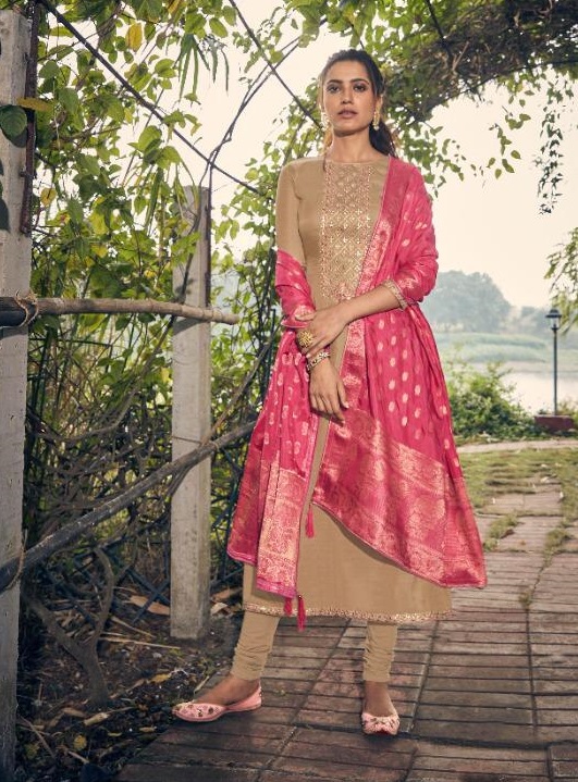 Angroop Plus Tussar Silk Classical Designer Suits