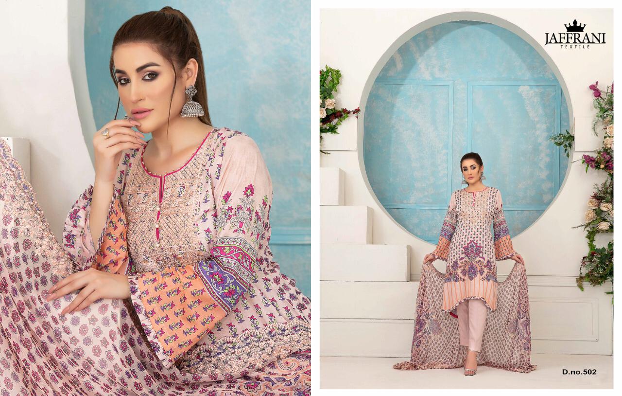 Jaffrani Textile Presents Asifa And Nabeel Pure Lawn Casual Wear Salwar Suits