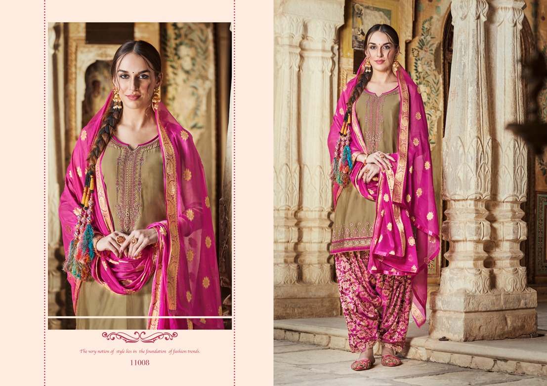 Kalaroop Rivaaz By Patiyala Vol 5 Jam Silk Ready Made Punjabi Salwar Kameez