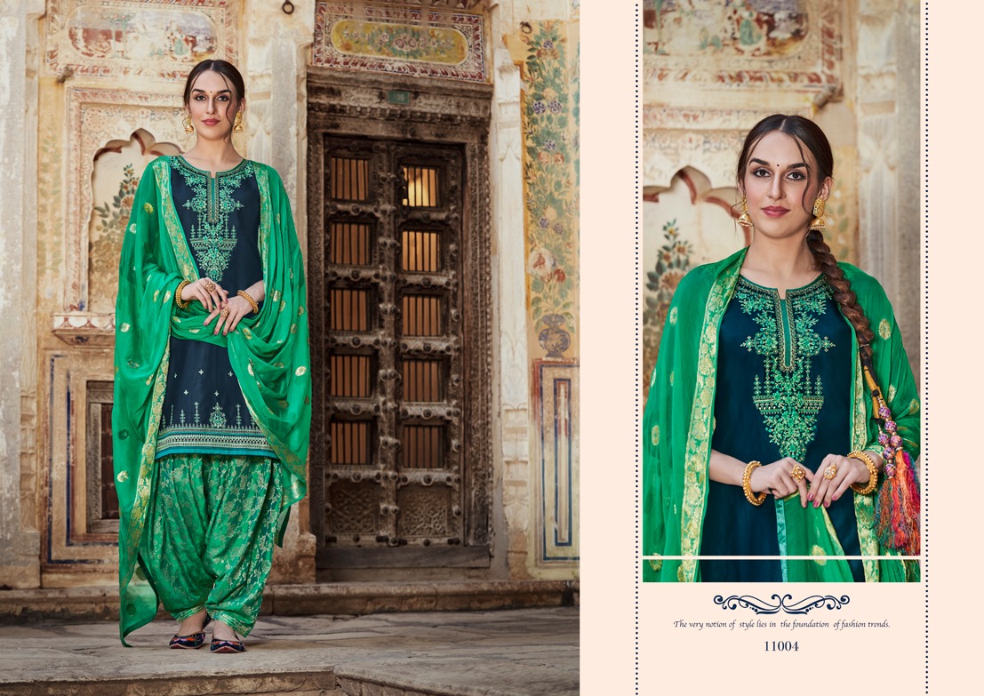 Kalaroop Rivaaz By Patiyala Vol 5 Jam Silk Ready Made Punjabi Salwar Kameez