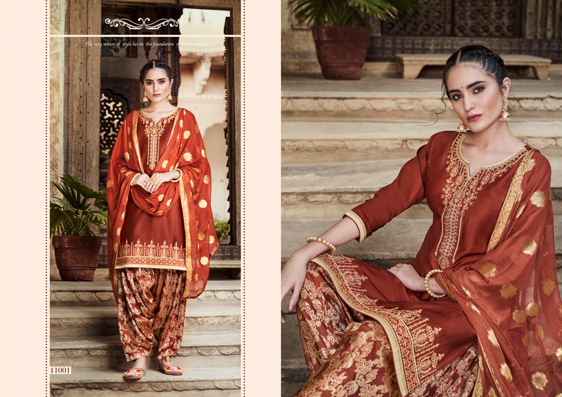 Kalaroop Rivaaz By Patiyala Vol 5 Jam Silk Ready Made Punjabi Salwar Kameez