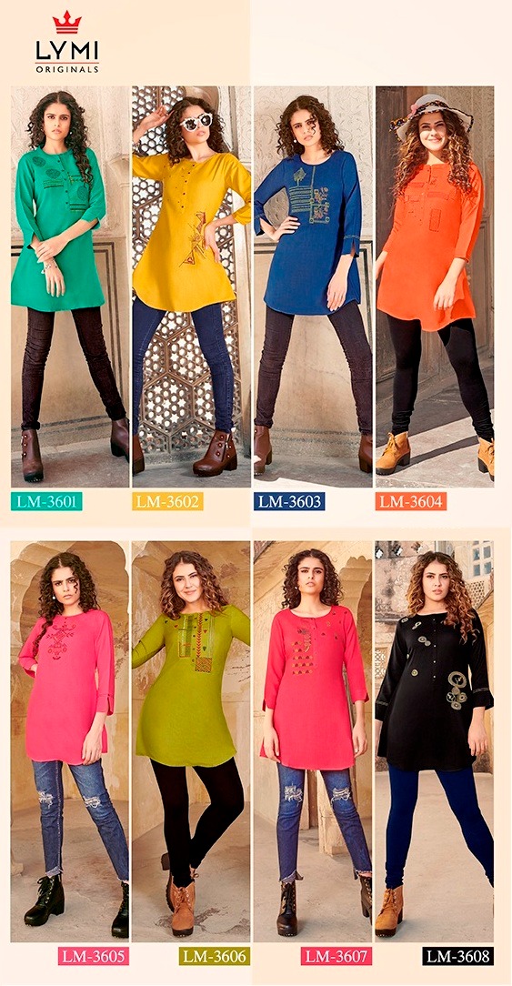 Lymi Launch Artwork Rayon Embroidery Work Short Tops Catalogs Seller At Lowest Rate