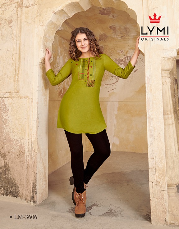 Lymi Launch Artwork Rayon Embroidery Work Short Tops Catalogs Seller At Lowest Rate