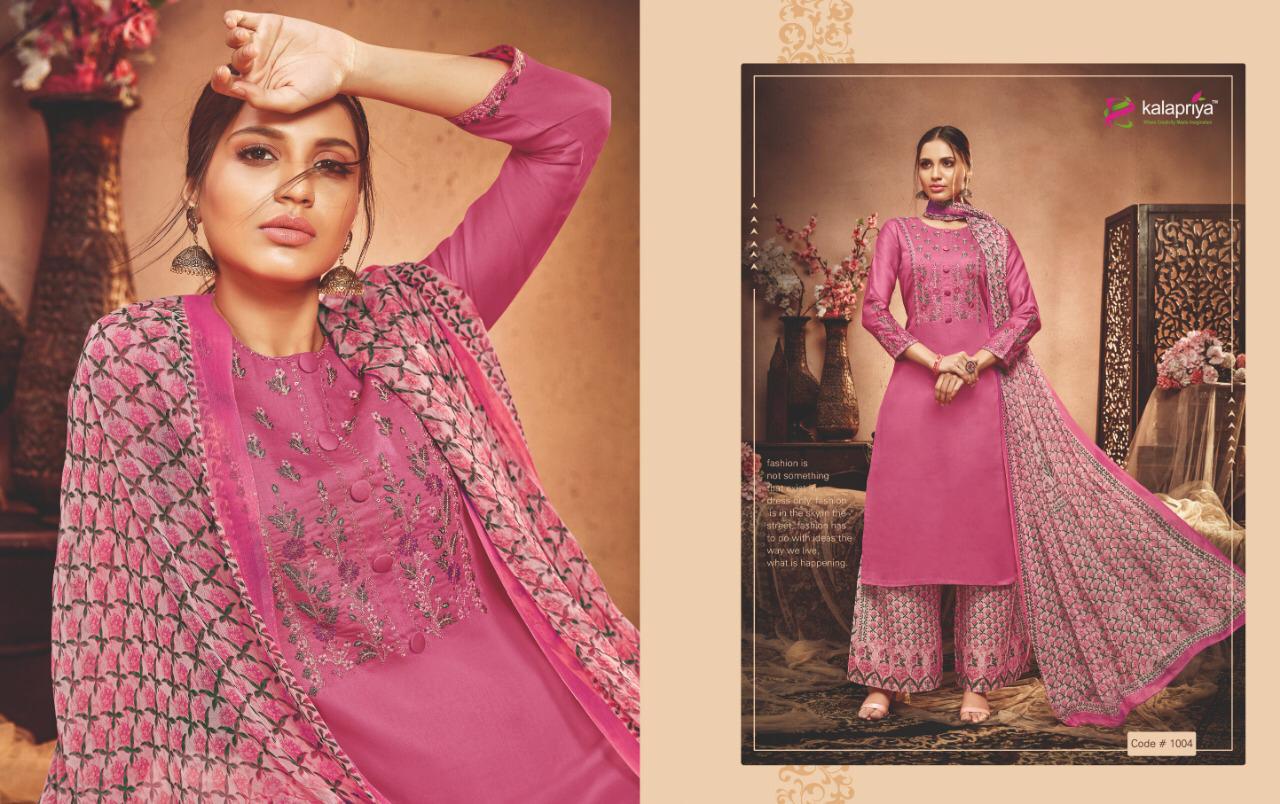 Kalapriya Shanaya Vol 1 Printed Embroidered Heavy Jam Cotton Dress Material At Wholesale Rate