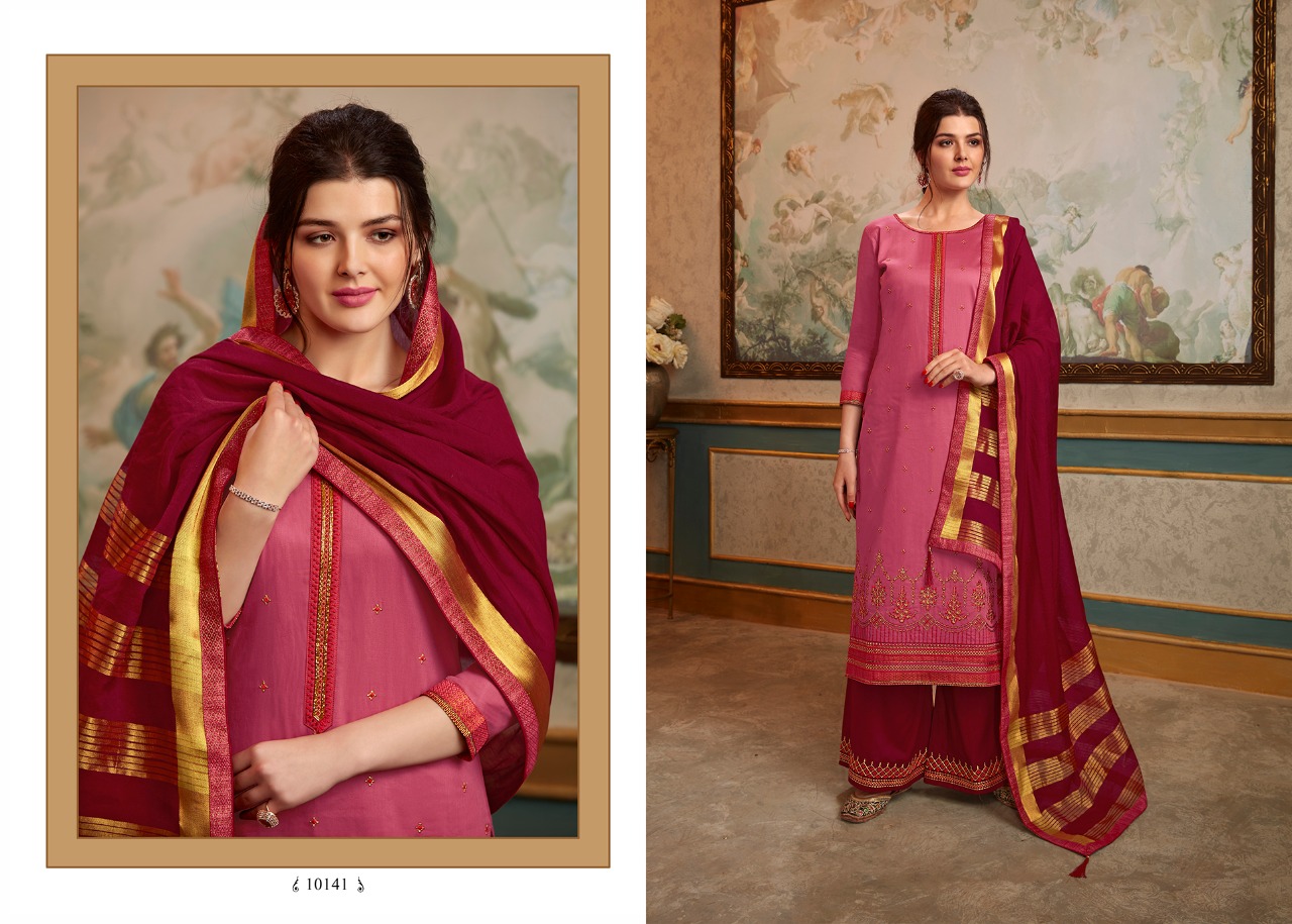 Kessi Ramaiya Sharnai Jam Silk With Daman Work Suit