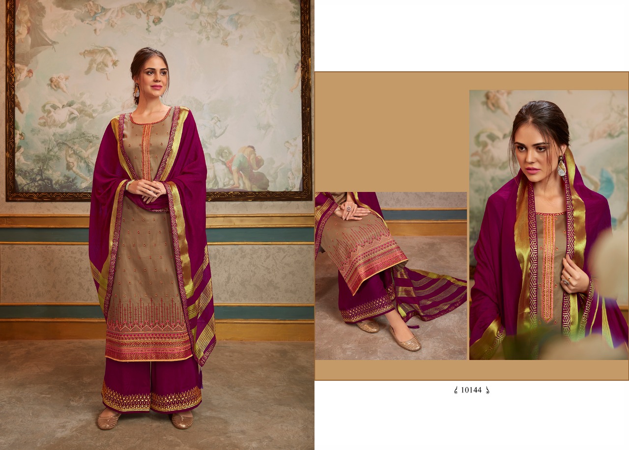 Kessi Ramaiya Sharnai Jam Silk With Daman Work Suit