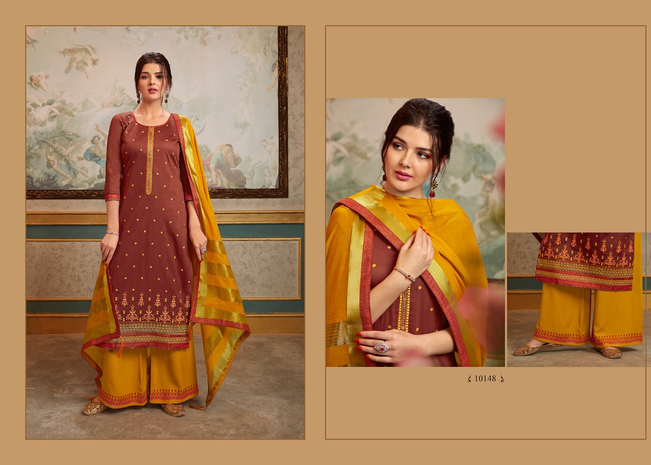 Kessi Ramaiya Sharnai Jam Silk With Daman Work Suit