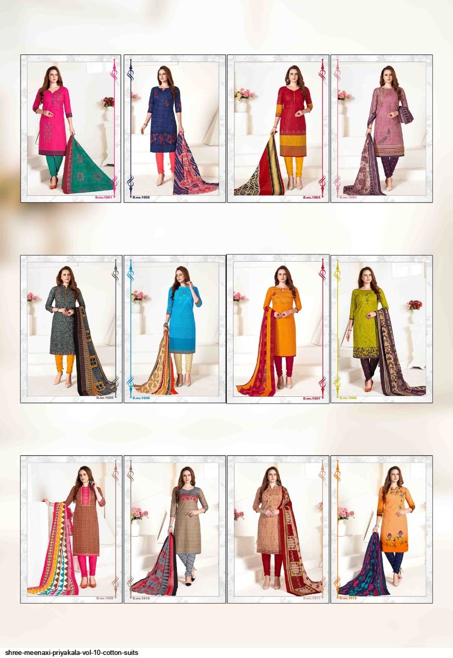 Shree Meenaxi Priyakala Vol 10 Cotton Suits