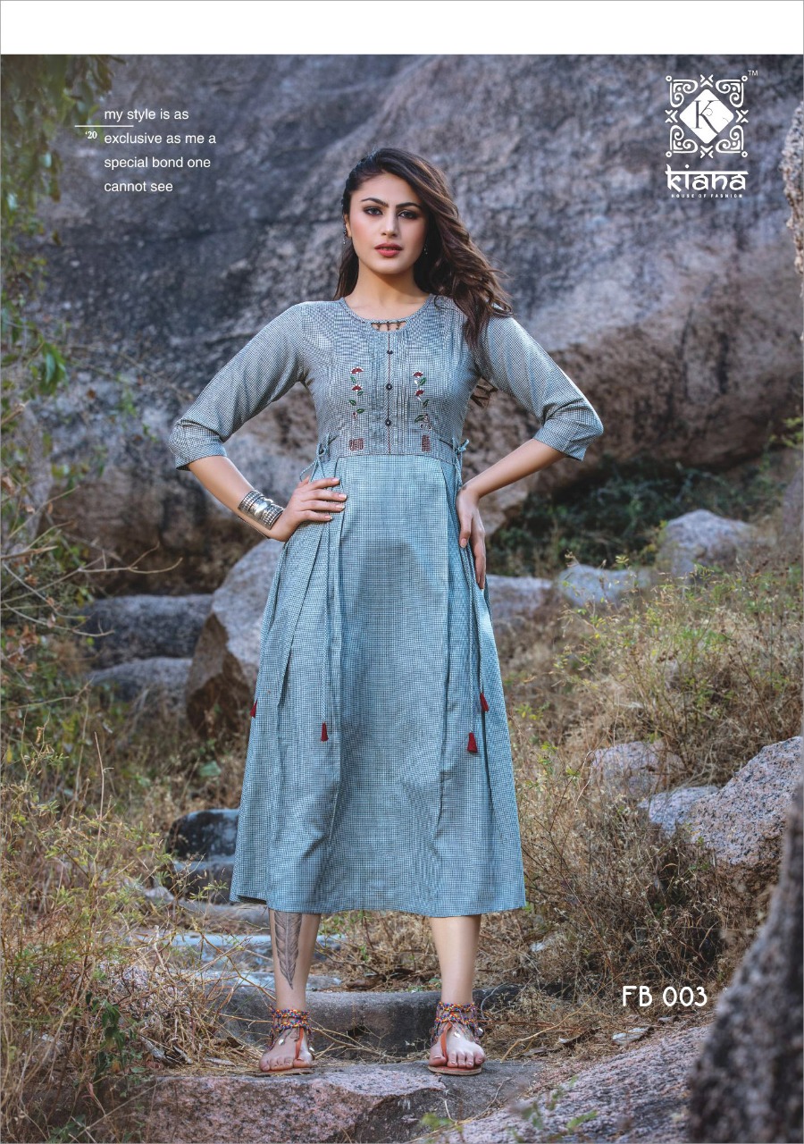 Free Bird By Kiana Rayon Stylish Branded Kurti At Best Rate In India