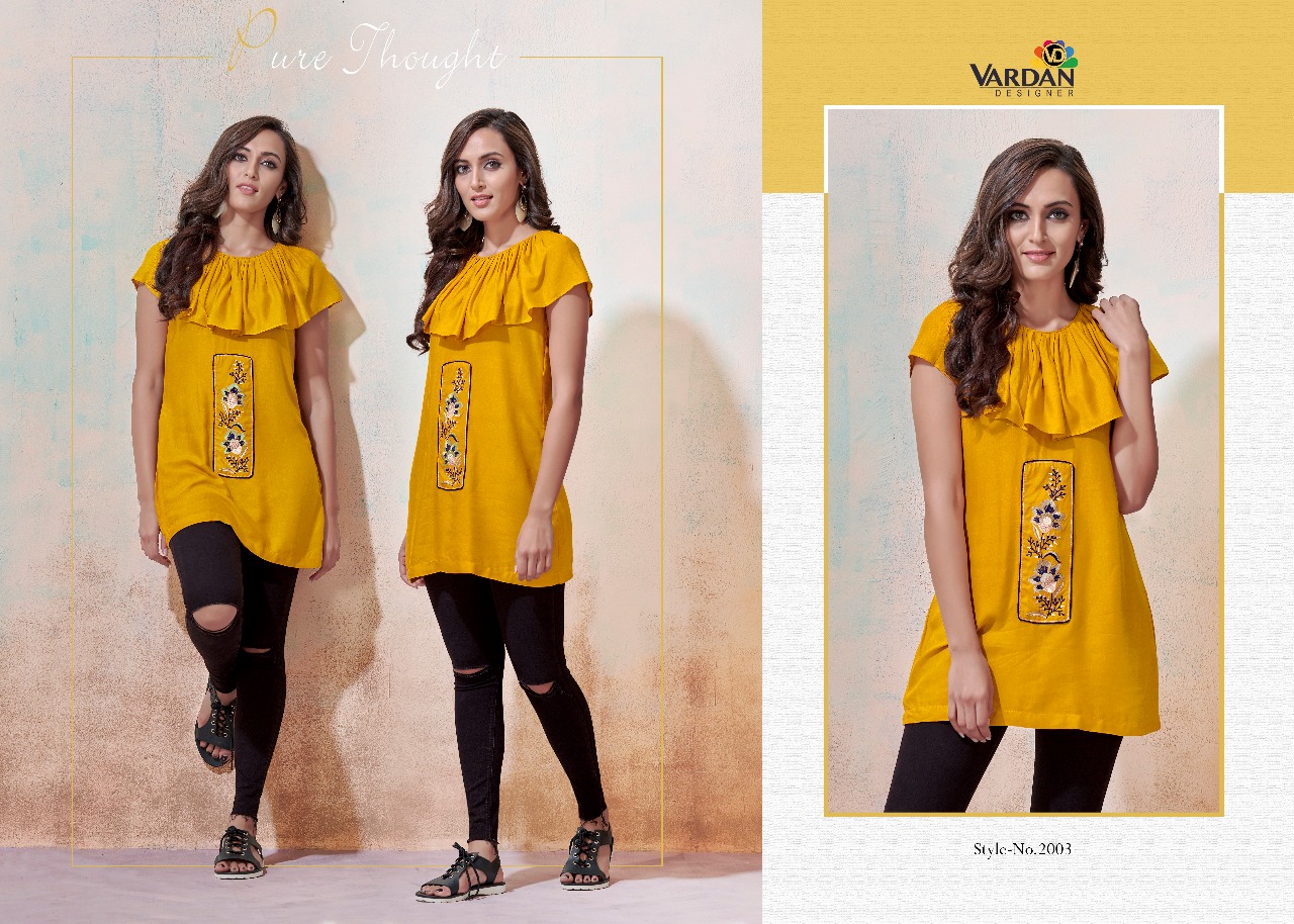 Vardan Designer Ira Vol 1 Reyon Short Top Collection Supplier Surat