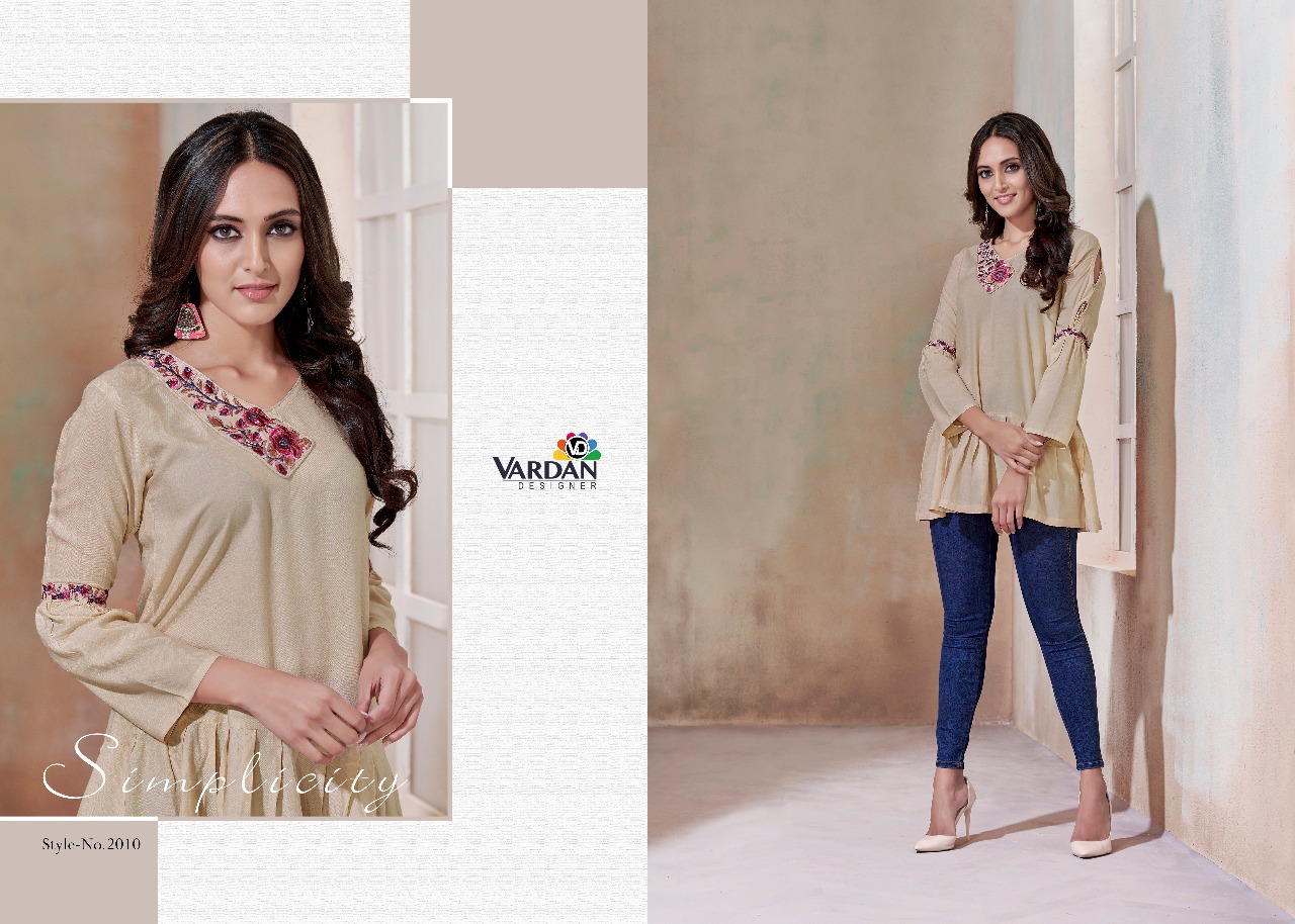 Vardan Designer Ira Vol 1 Reyon Short Top Collection Supplier Surat