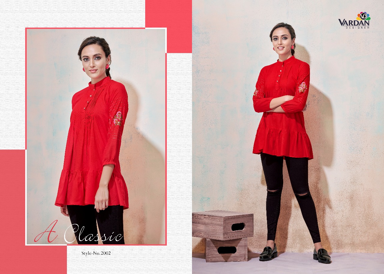 Vardan Designer Ira Vol 1 Reyon Short Top Collection Supplier Surat