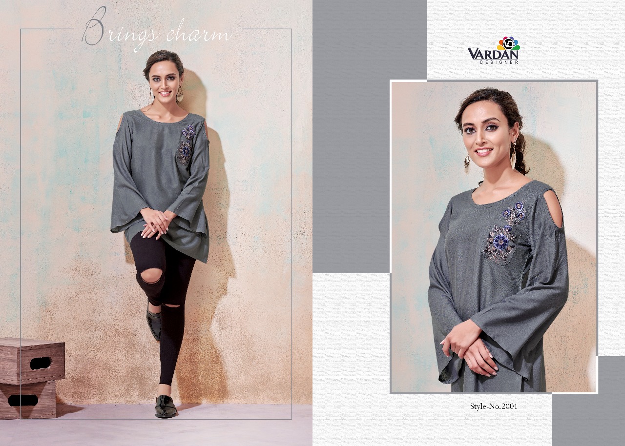 Vardan Designer Ira Vol 1 Reyon Short Top Collection Supplier Surat