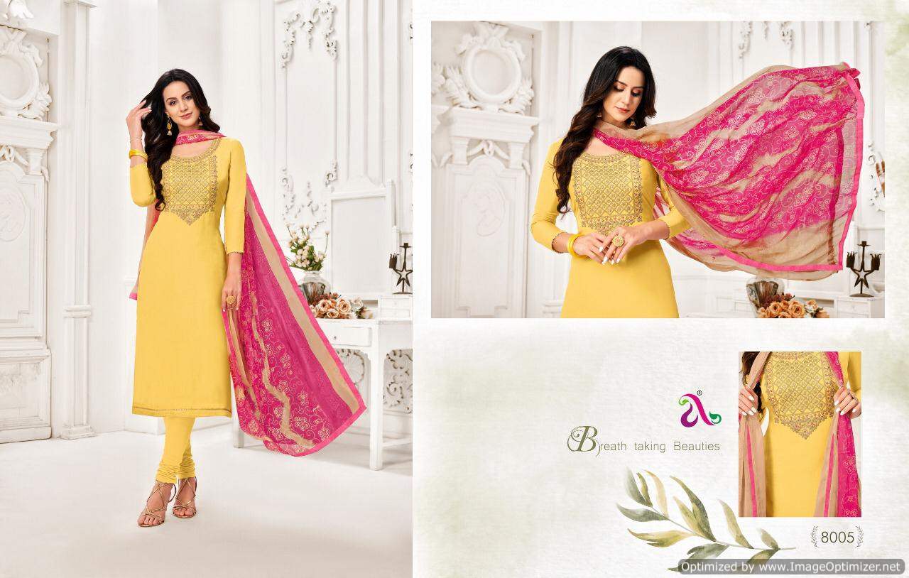 Angroop Dairy Milk 32 Chanderi Cotton Designer Dress Material