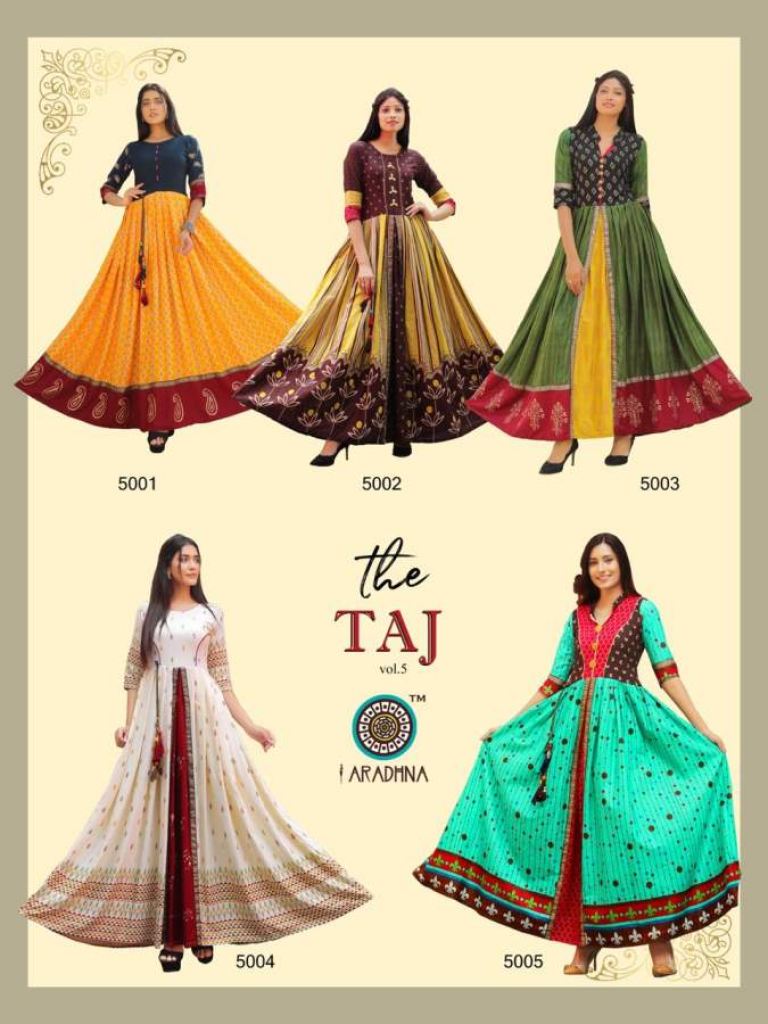 Aradhna Taj Vol 5 Designer Heavy Cotton Print Kurti