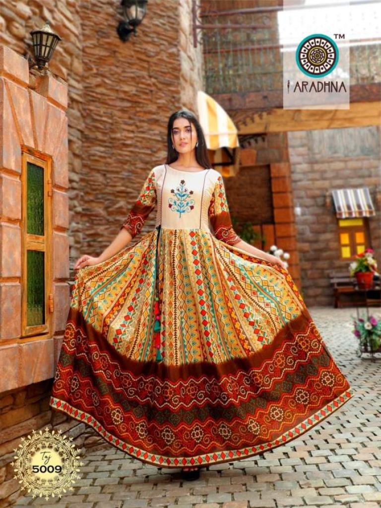 Aradhna Taj Vol 5 Designer Heavy Cotton Print Kurti