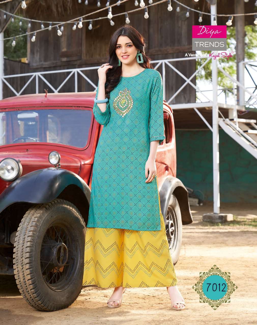 Kajal Style Diya Trends Biba’s Vol 7 Rayon And Cotton Readymade Kurtis With Palazzo At Wholesale