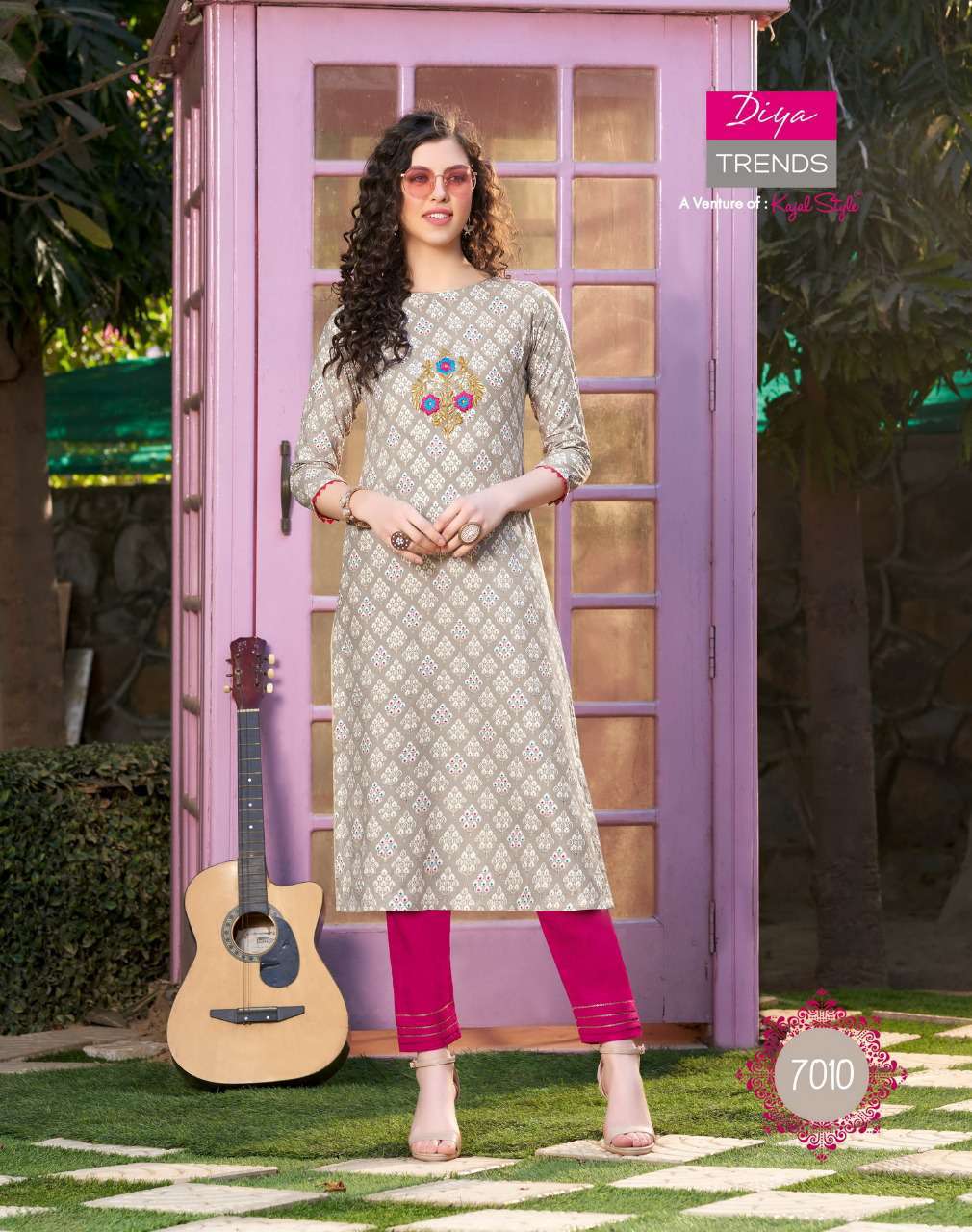 Kajal Style Diya Trends Biba’s Vol 7 Rayon And Cotton Readymade Kurtis With Palazzo At Wholesale