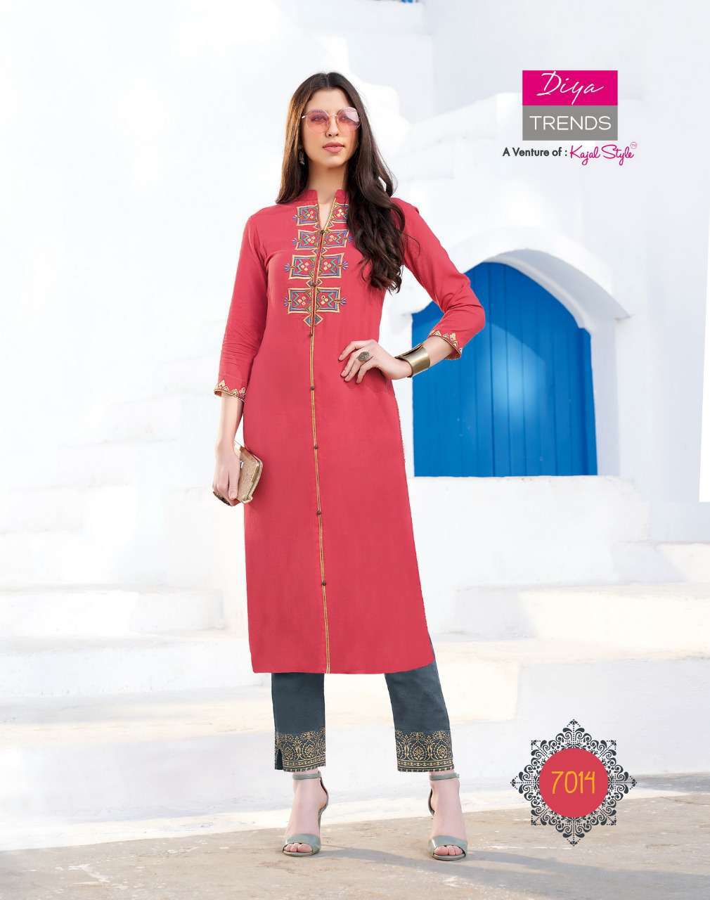 Kajal Style Diya Trends Biba’s Vol 7 Rayon And Cotton Readymade Kurtis With Palazzo At Wholesale