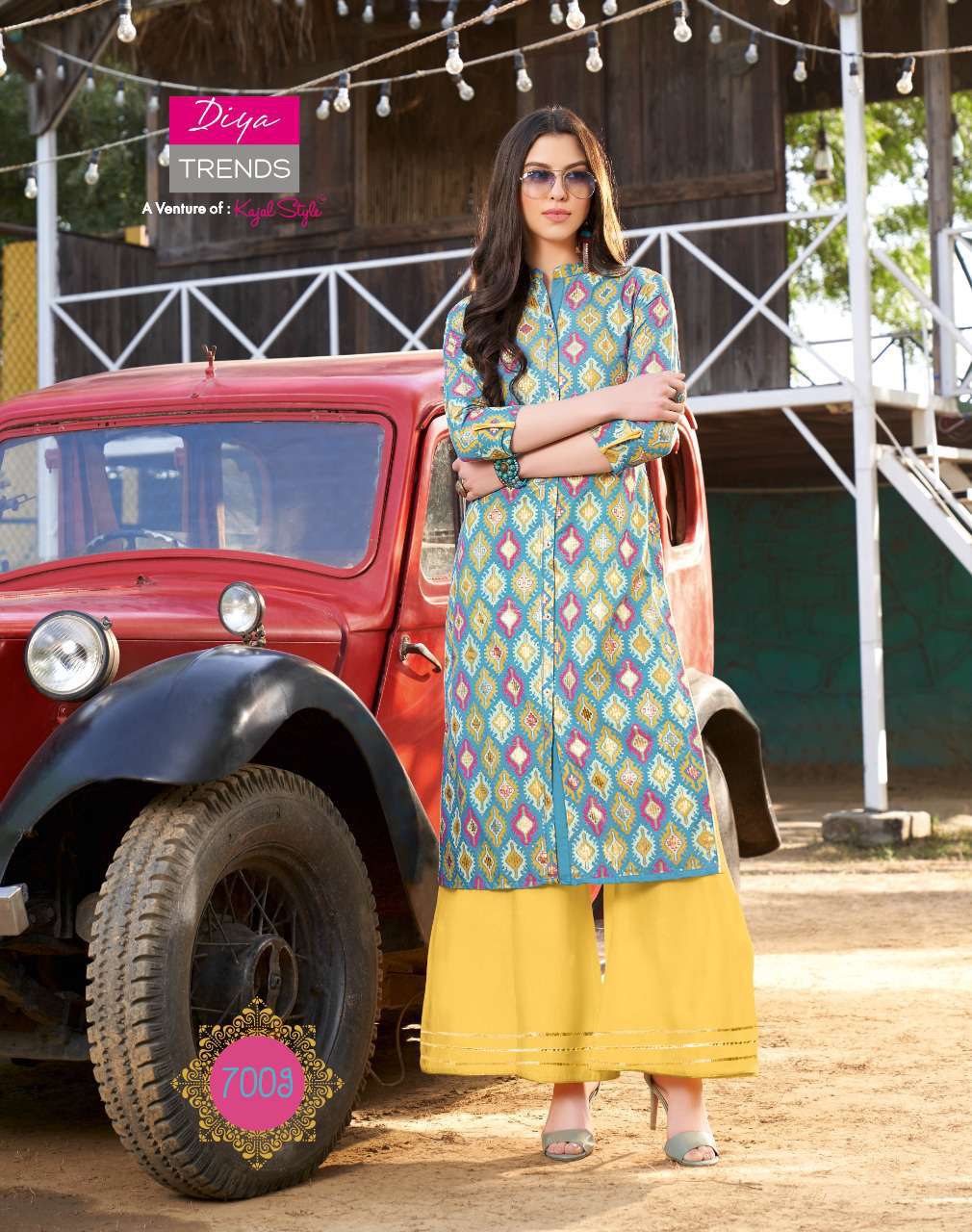 Kajal Style Diya Trends Biba’s Vol 7 Rayon And Cotton Readymade Kurtis With Palazzo At Wholesale