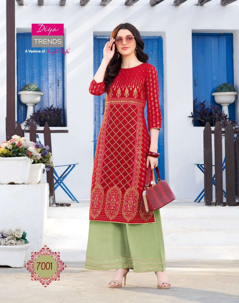 Kajal Style Diya Trends Biba’s Vol 7 Rayon And Cotton Readymade Kurtis With Palazzo At Wholesale