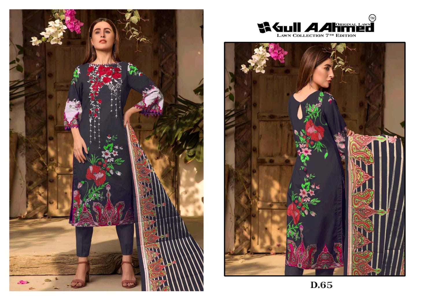Gull Ahmed Vol 7 Pure Lawn Simple Wear Pakistani Suit Concept
