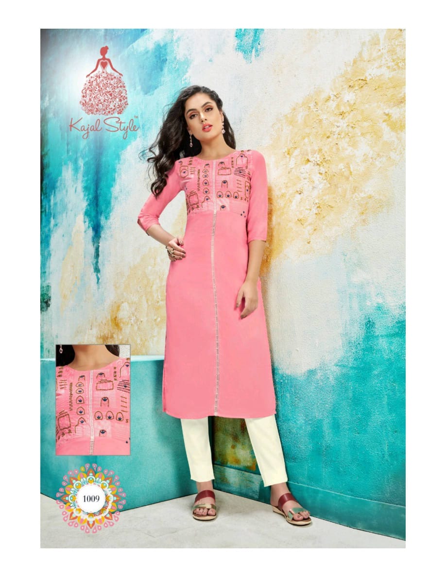 Kajal Style Fashion Saga Vol 1 Muslin With Work Collection Of Colour Full Kurti