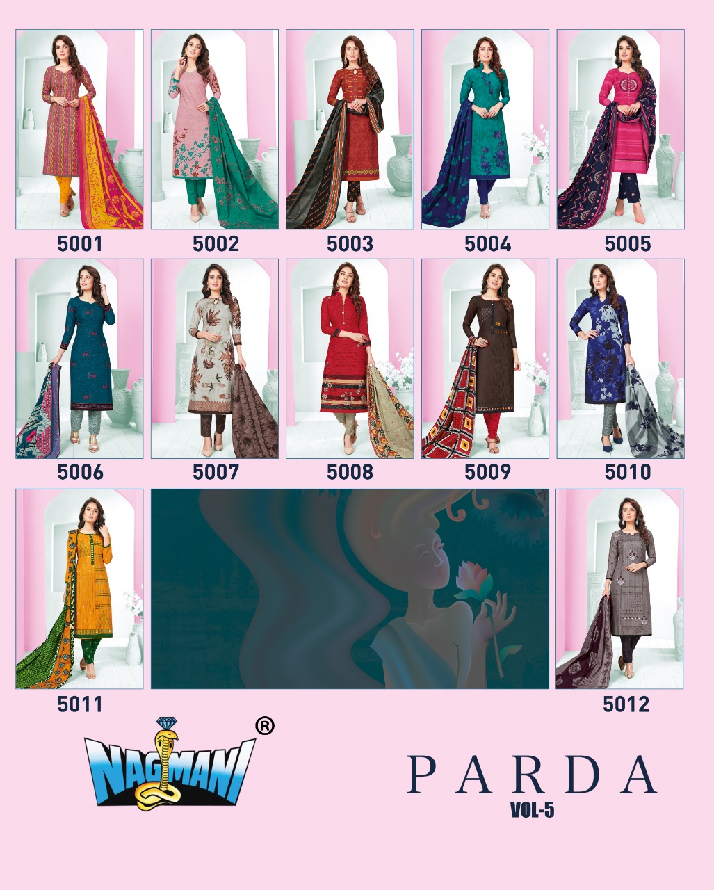 Nagmani Prints Parda Vol 5 Printed Cotton Dress Material Collection