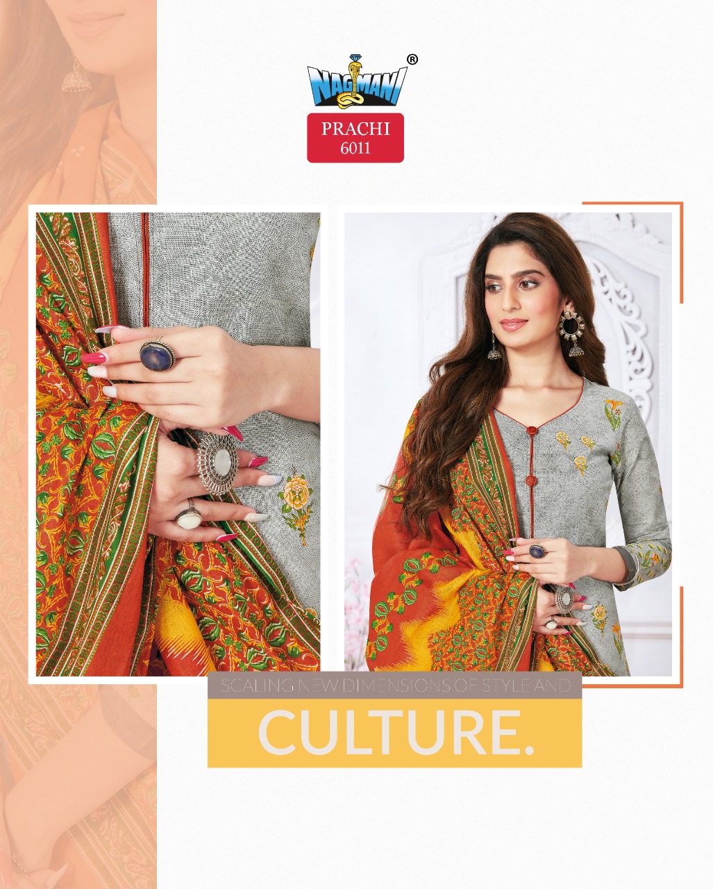 Nagmani Prachi Vol 6 Series 6001-6012 Printed Pure Cotton Suit