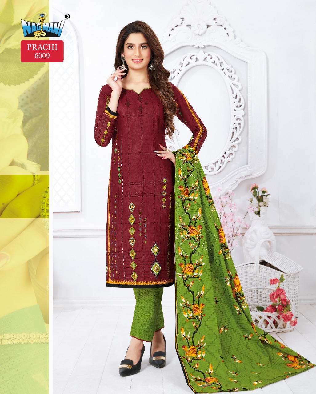 Nagmani Prachi Vol 6 Series 6001-6012 Printed Pure Cotton Suit