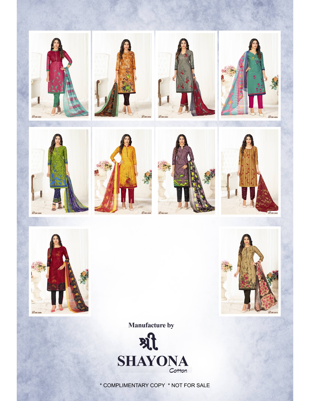 Shree Shayona Cotton Jannat Karachi Vol 1 2001-2010 Pure Cotton Suit
