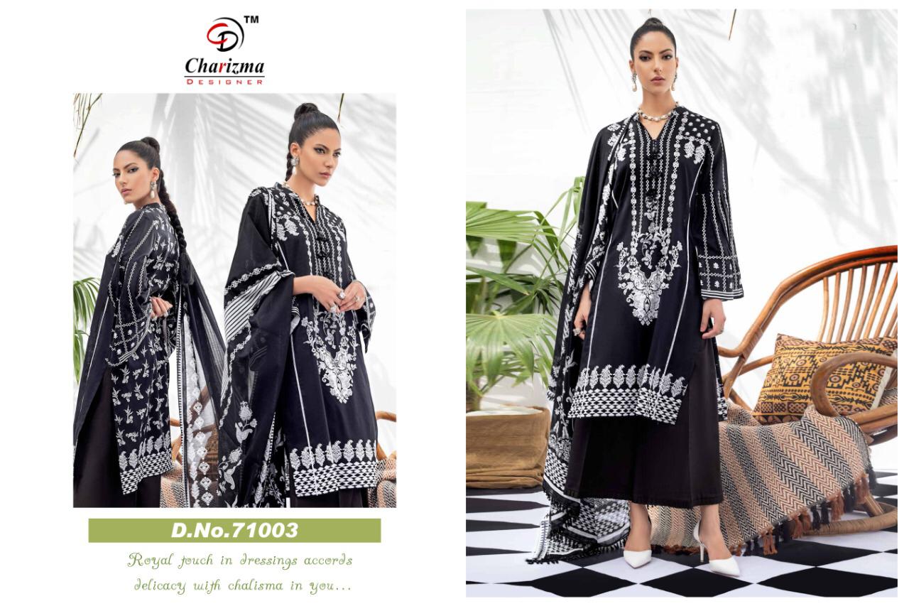 Charizma Designer Gul Ahmed Digital Printed Jam Cotton With Embroidery Patch Work Pakistani Dress Material