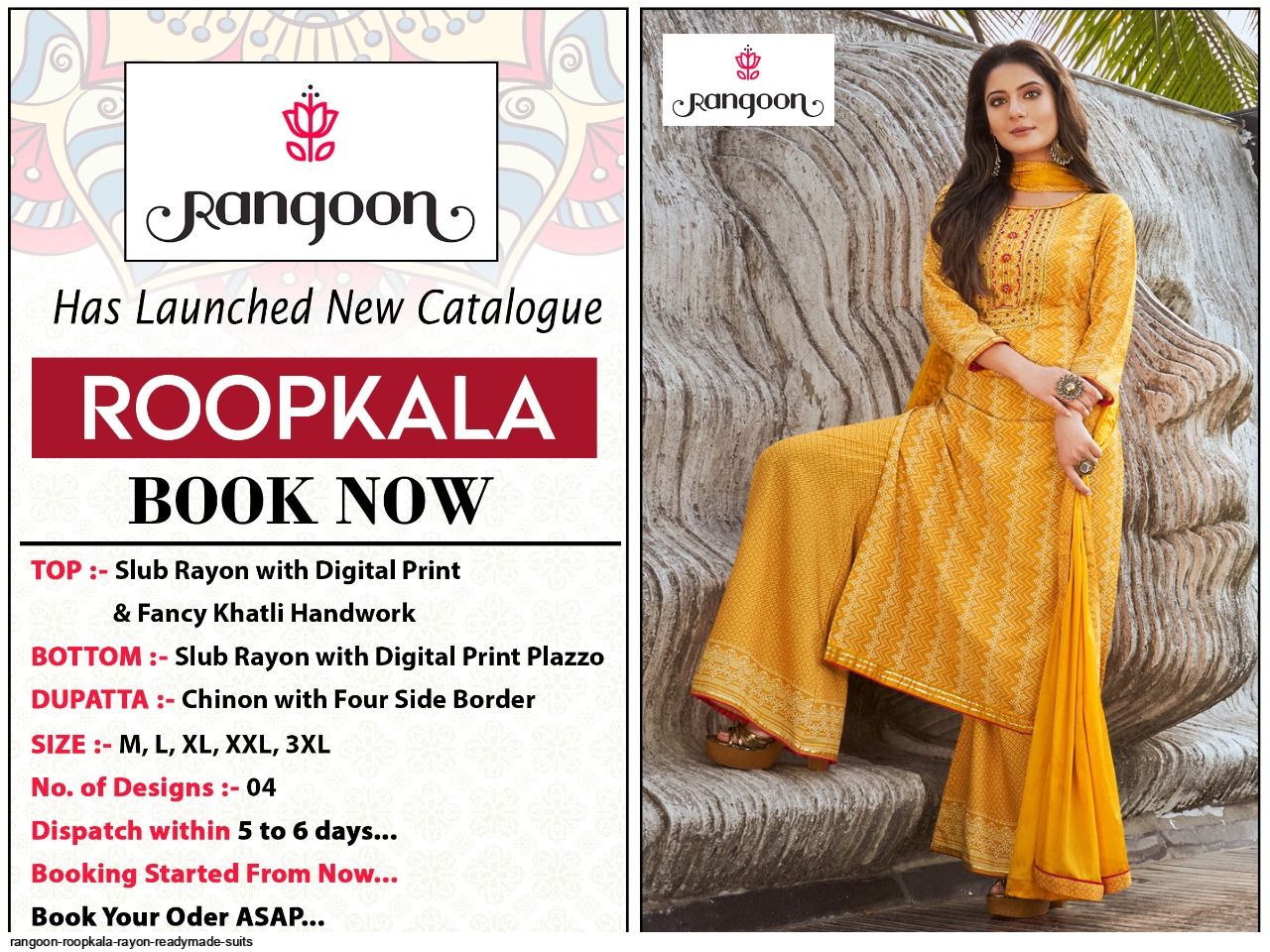 Rangoon Roopkala Rayon Readymade Suits