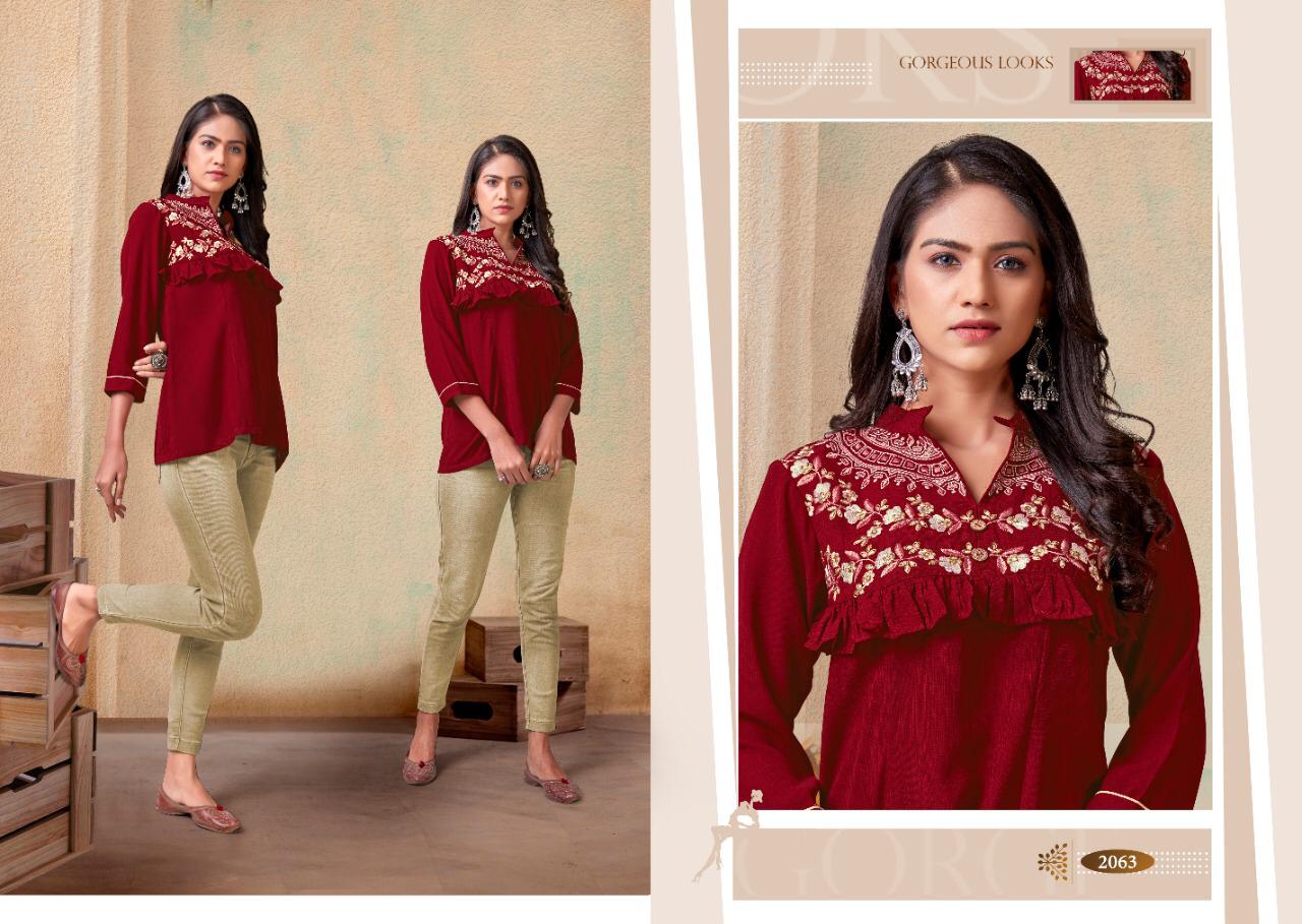 Nora Vol 2 By Vardan Designer Stylish Rayon Short Top